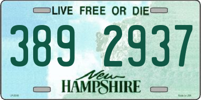 NH license plate 3892937