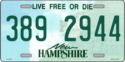 NH license plate 3892944