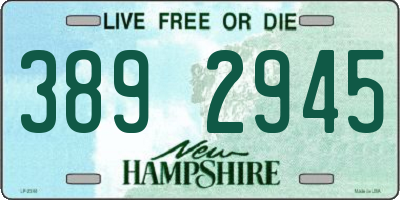 NH license plate 3892945