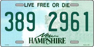 NH license plate 3892961