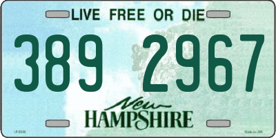NH license plate 3892967