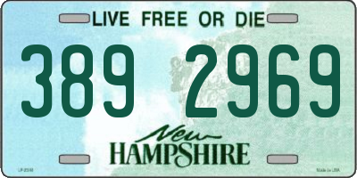 NH license plate 3892969