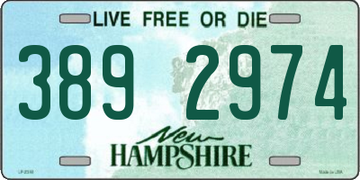 NH license plate 3892974