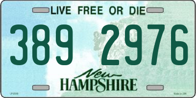 NH license plate 3892976