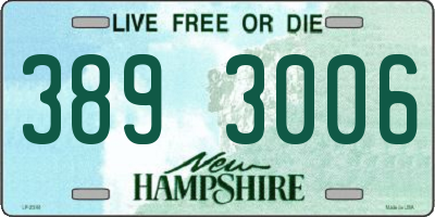 NH license plate 3893006