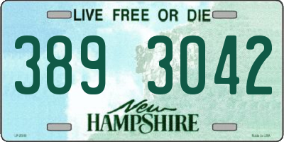 NH license plate 3893042