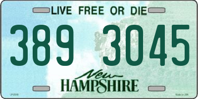 NH license plate 3893045
