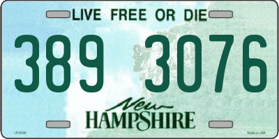 NH license plate 3893076