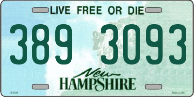 NH license plate 3893093