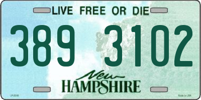 NH license plate 3893102