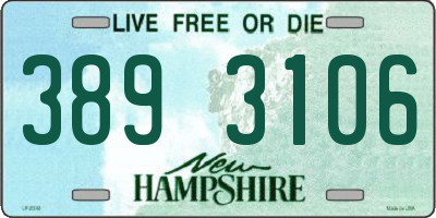 NH license plate 3893106