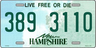 NH license plate 3893110