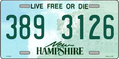NH license plate 3893126