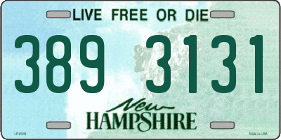 NH license plate 3893131