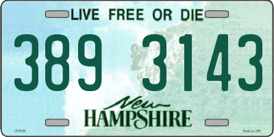 NH license plate 3893143
