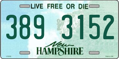 NH license plate 3893152