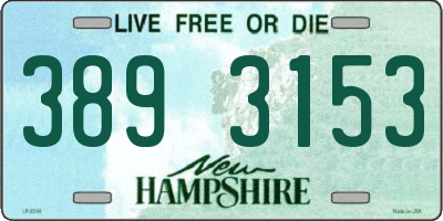 NH license plate 3893153