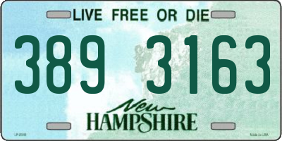NH license plate 3893163