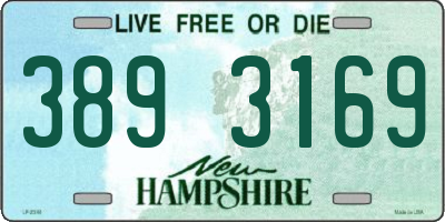 NH license plate 3893169