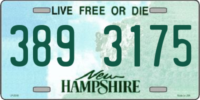 NH license plate 3893175