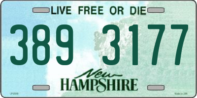 NH license plate 3893177