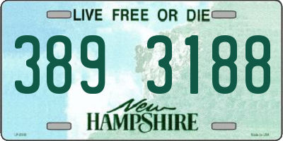 NH license plate 3893188