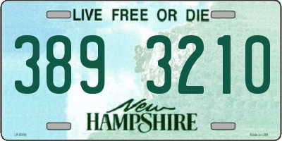 NH license plate 3893210