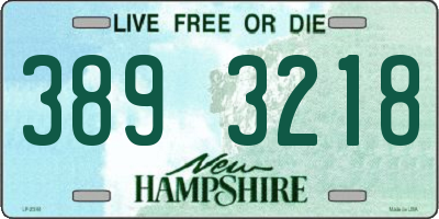 NH license plate 3893218