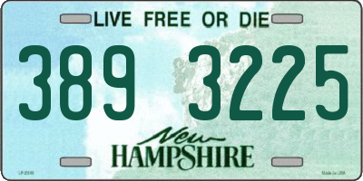 NH license plate 3893225