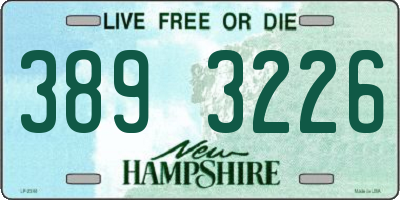 NH license plate 3893226