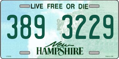 NH license plate 3893229