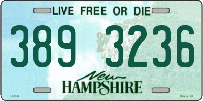 NH license plate 3893236