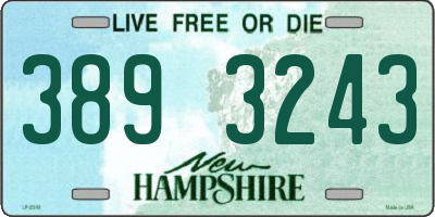 NH license plate 3893243