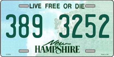 NH license plate 3893252