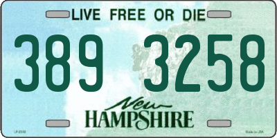 NH license plate 3893258