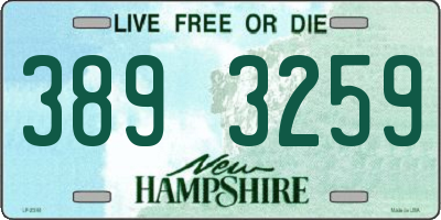 NH license plate 3893259