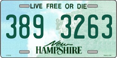 NH license plate 3893263