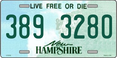 NH license plate 3893280