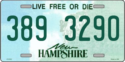 NH license plate 3893290
