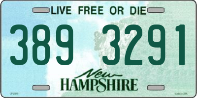 NH license plate 3893291