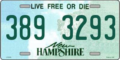 NH license plate 3893293