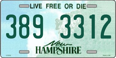 NH license plate 3893312
