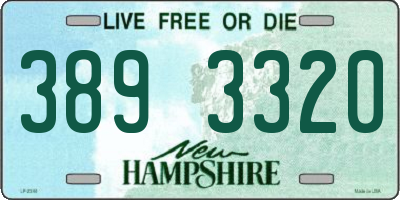 NH license plate 3893320