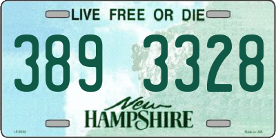 NH license plate 3893328