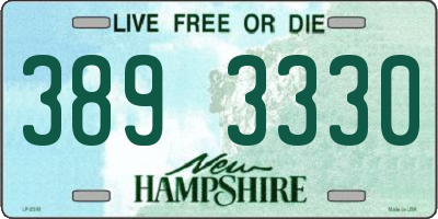 NH license plate 3893330