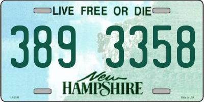 NH license plate 3893358