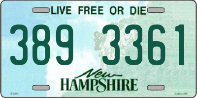 NH license plate 3893361