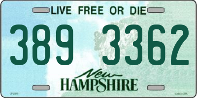 NH license plate 3893362