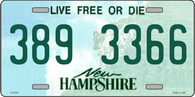 NH license plate 3893366