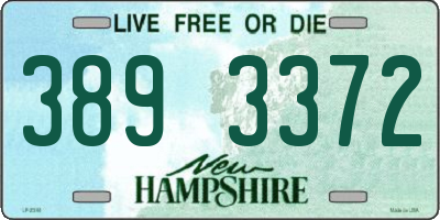NH license plate 3893372
